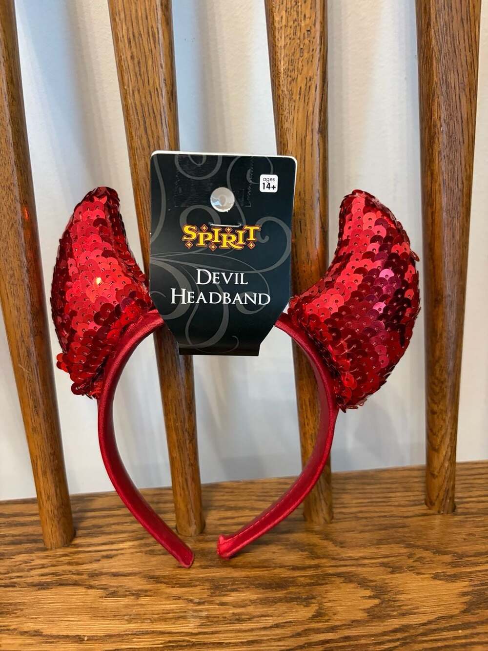 Spirit Halloween Red Sequin Devil Headband Costume Accessory New With Tags